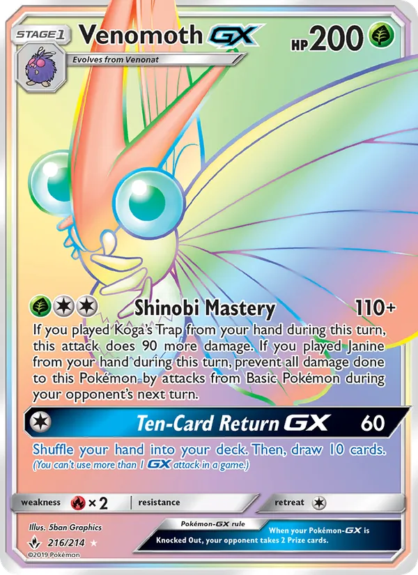 216 Venomoth GX – Unbroken Bonds