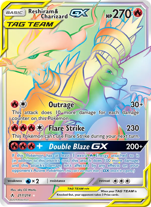 217 Reshiram & Charizard GX – Unbroken Bonds