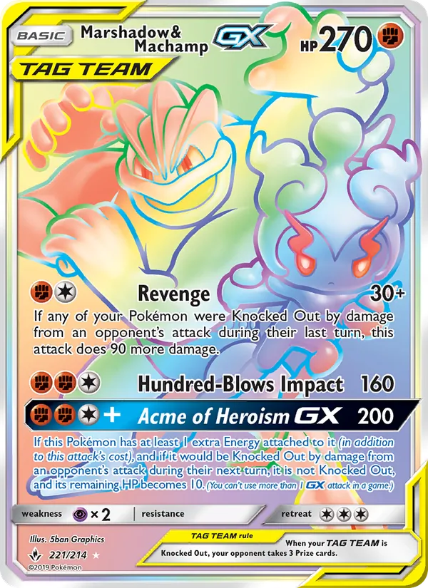 221 Marshadow & Machamp GX – Unbroken Bonds