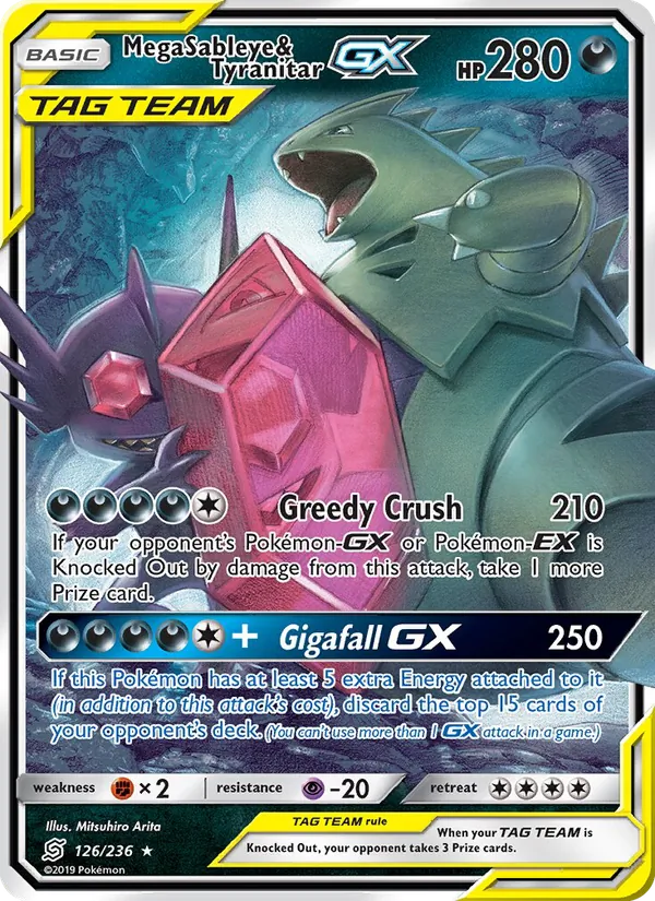 126 Mega Sableye & Tyranitar GX – Unified Minds