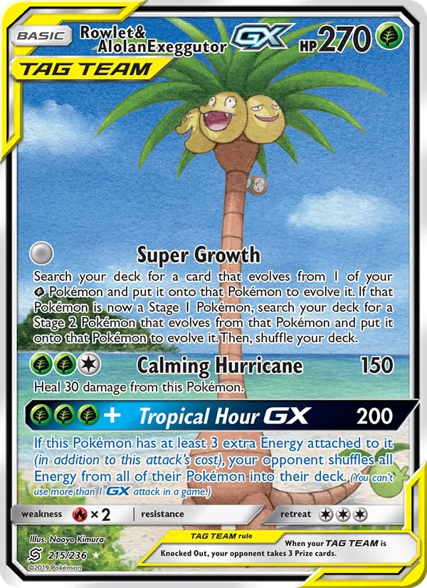 215 Rowlet & Alolan Exeggutor GX – Unified Minds
