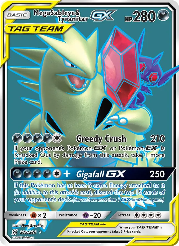 225 Mega Sableye & Tyranitar GX – Unified Minds
