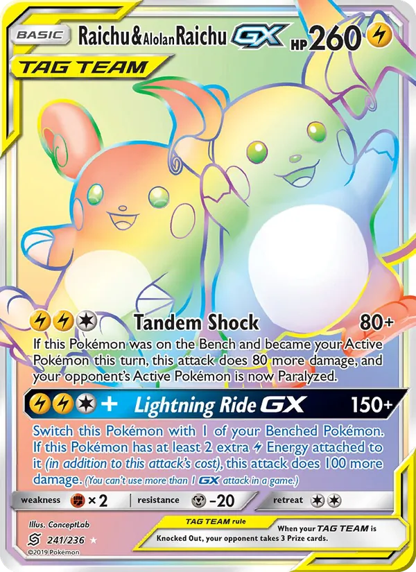 241 Raichu & Alolan Raichu GX – Unified Minds