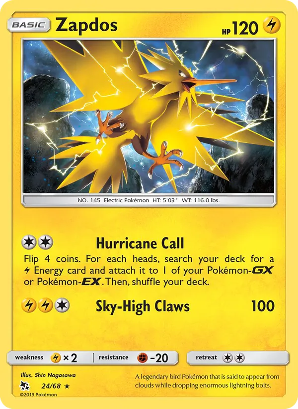 24 Zapdos – Hidden Fates