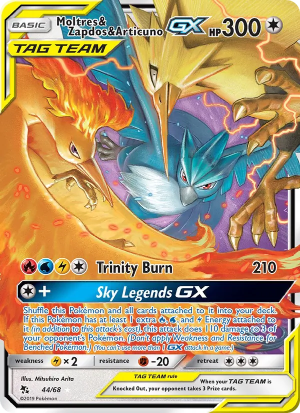 44 Moltres & Zapdos & Articuno GX – Hidden Fates