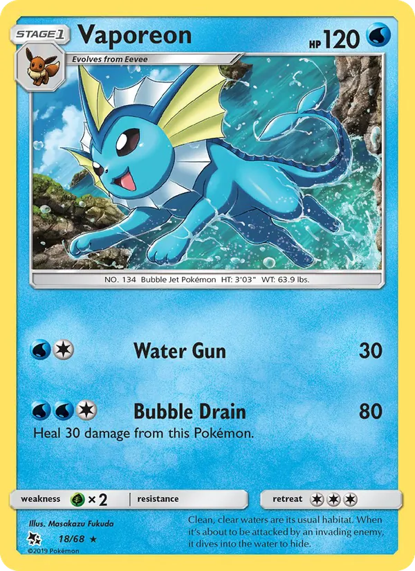 18-RH Vaporeon – Hidden Fates