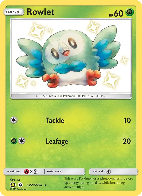 SV2 Rowlet – Hidden Fates