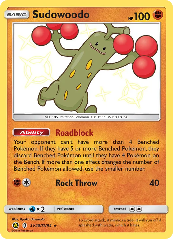 SV20 Sudowoodo – Hidden Fates