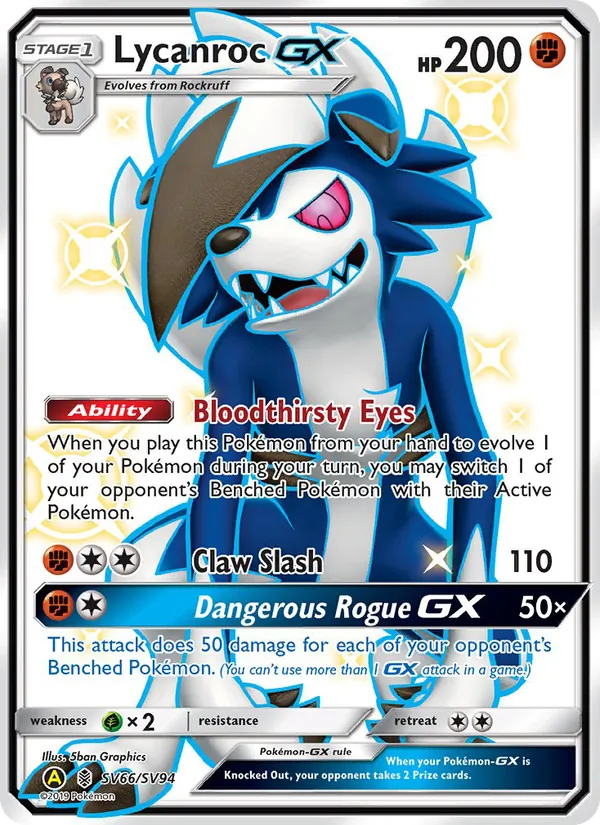 SV66 Lycanroc-GX – Hidden Fates