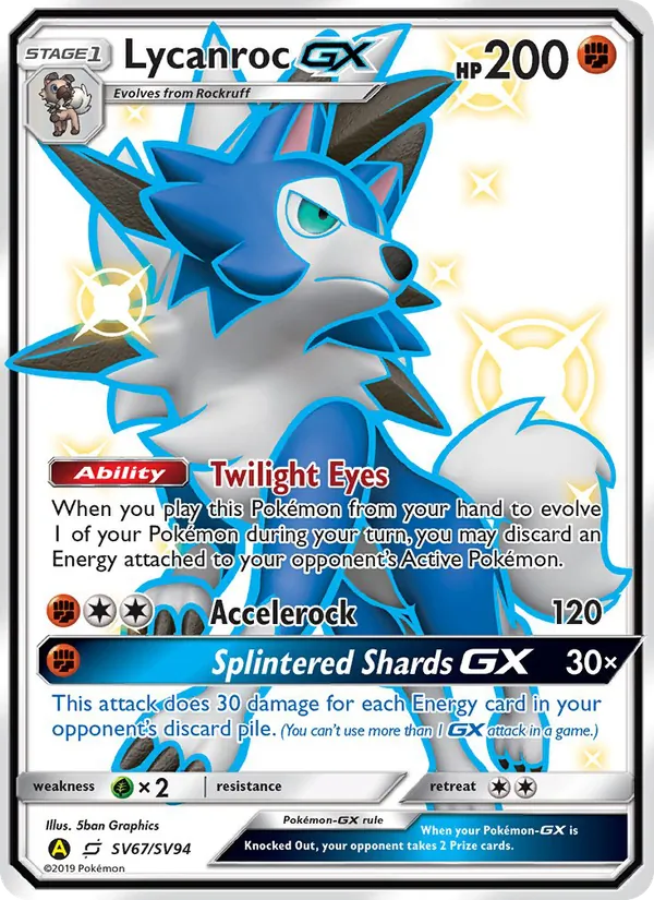 SV67 Lycanroc-GX – Hidden Fates
