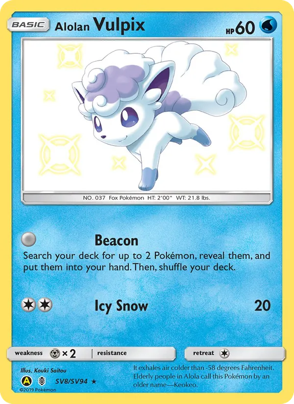 SV8 Alolan Vulpix – Hidden Fates