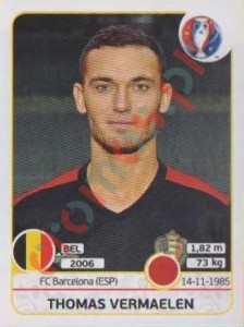 468 Thomas Vermaelen – UEFA Euro France 2016 Panini