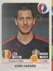477 Eden Hazard – UEFA Euro France 2016 Panini