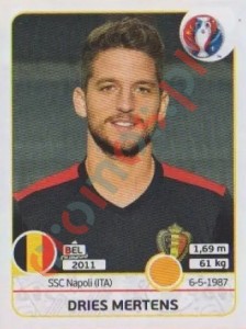 478 Dries Mertens – UEFA Euro France 2016 Panini