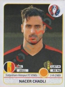 479 Nacer Chadli – UEFA Euro France 2016 Panini