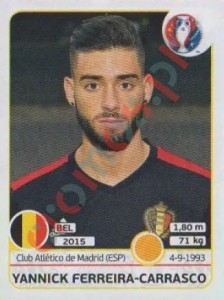 480 Yannick Ferreira-Carrasco – UEFA Euro France 2016 Panini