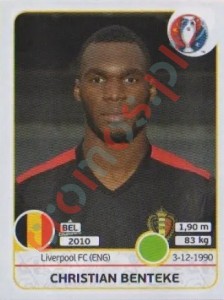 482 Christian Benteke – UEFA Euro France 2016 Panini