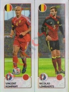 487 Vincent Kompany / Nicolas Lombaerts – UEFA Euro France 2016 Panini