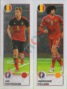 488 Jan Vertonghen / Marouane Fellaini – UEFA Euro France 2016 Panini