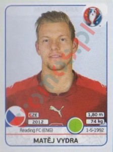401 Matej Vydra – UEFA Euro France 2016 Panini