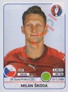 402 Milan Skoda – UEFA Euro France 2016 Panini