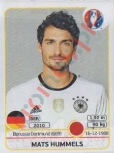 244 Mats Hummels – UEFA Euro France 2016 Panini