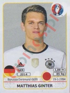245 Matthias Ginter – UEFA Euro France 2016 Panini
