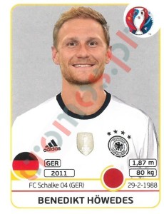 245x Benedikt Höwedes – UEFA Euro France 2016 Panini