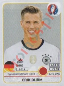 247 Erik Durm – UEFA Euro France 2016 Panini