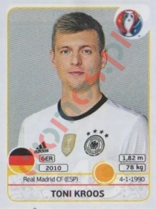 249 Toni Kroos – UEFA Euro France 2016 Panini