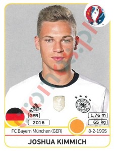 251x Joshua Kimmich – UEFA Euro France 2016 Panini