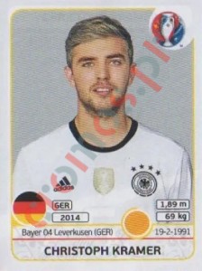 252 Christoph Kramer – UEFA Euro France 2016 Panini