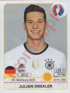 254 Julian Draxler – UEFA Euro France 2016 Panini