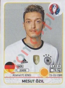 255 Mesut Özil – UEFA Euro France 2016 Panini