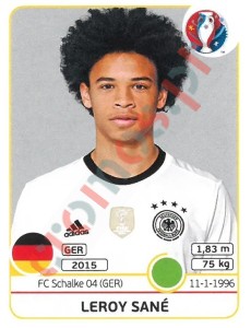 256x Leroy Sané – UEFA Euro France 2016 Panini