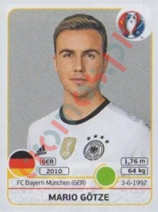257 Mario Götze – UEFA Euro France 2016 Panini