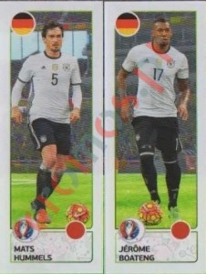 263 Mats Hummels / Jérôme Boateng – UEFA Euro France 2016 Panini