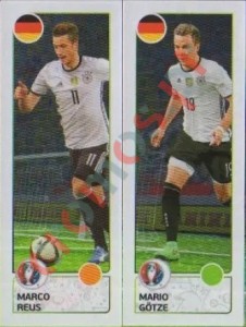 266 Marco Reus / Mario Götze – UEFA Euro France 2016 Panini