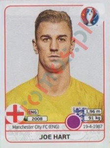 129 Joe Hart – UEFA Euro France 2016 Panini