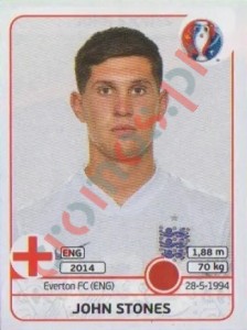 133 John Stones – UEFA Euro France 2016 Panini