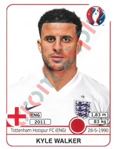 135x Kyle Walker – UEFA Euro France 2016 Panini