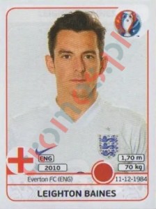 136 Leighton Baines – UEFA Euro France 2016 Panini
