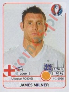 137 James Milner – UEFA Euro France 2016 Panini