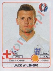 139 Jack Wilshere – UEFA Euro France 2016 Panini