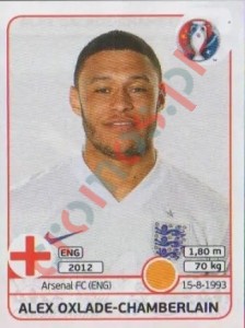 142 Alex Oxlade-Chamberlain – UEFA Euro France 2016 Panini