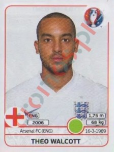 143 Theo Walcott – UEFA Euro France 2016 Panini
