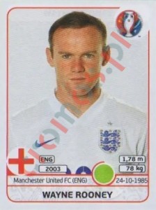 145 Wayne Rooney – UEFA Euro France 2016 Panini