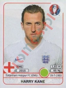 148 Harry Kane – UEFA Euro France 2016 Panini