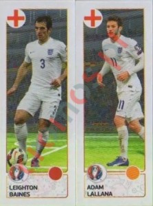 152 Leighton Baines / Adam Lallana – UEFA Euro France 2016 Panini