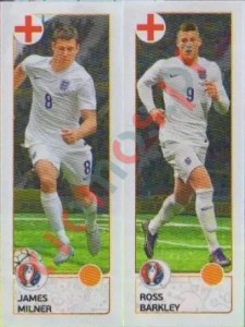 153 James Milner / Ross Barkley – UEFA Euro France 2016 Panini